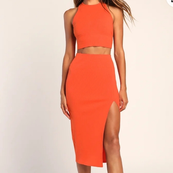 Lulus Dresses & Skirts - Absolute Edge Sleeveless Two-Piece Bodycon Midi Dress - S
